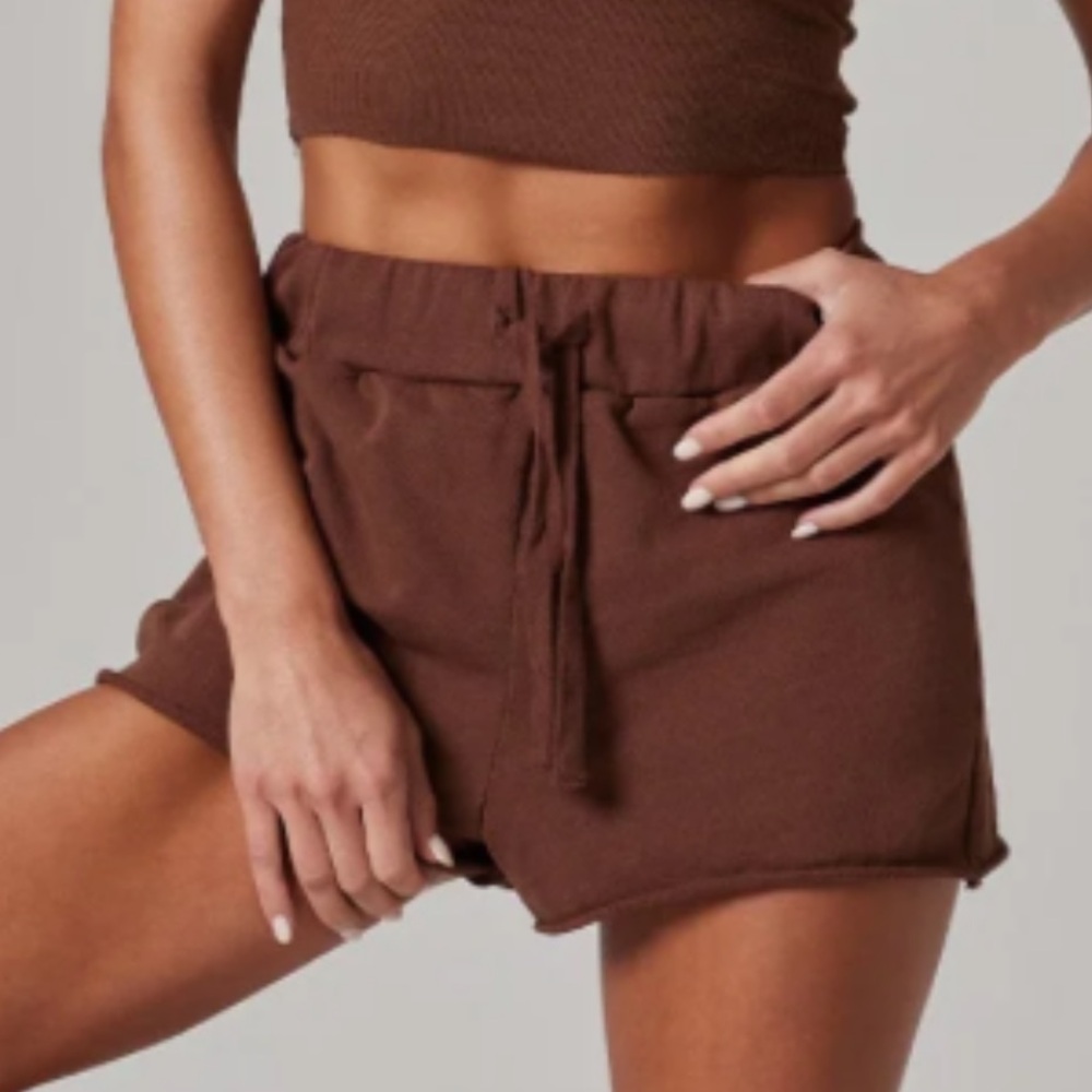 TALENTLESS Brown Drawstring Lounge Shorts
